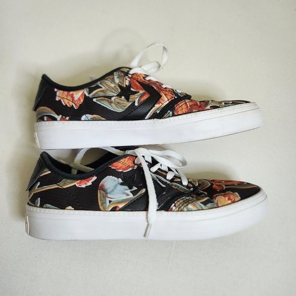 Converse Zakim Ox tropical print low top sneakers Hawaii flower hibiscus 9 - Picture 6 of 11